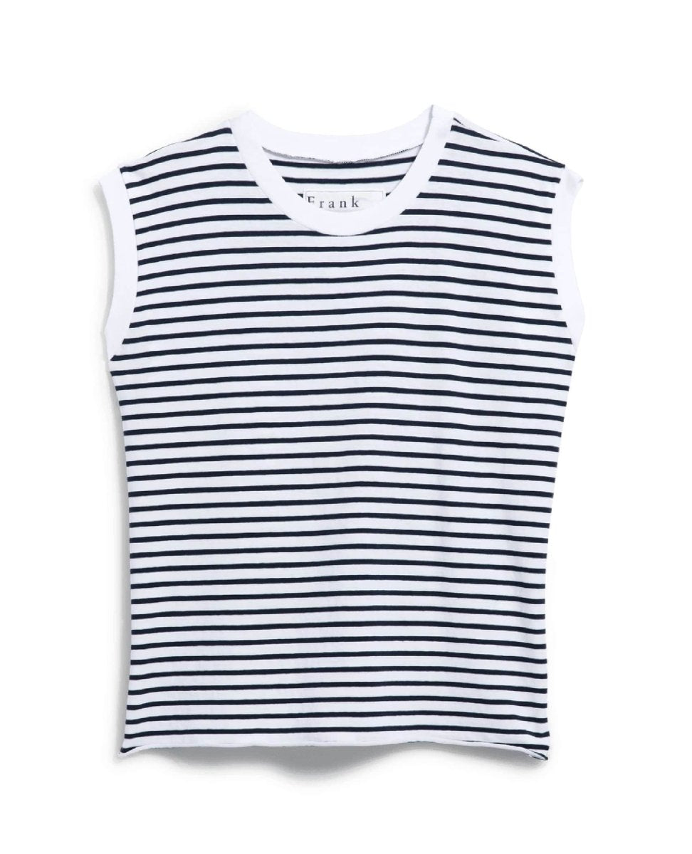 Aiden Tee White & Navy - PINK ARROWS