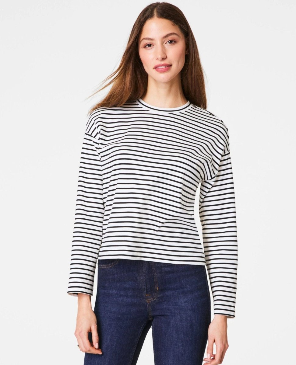 AirEssentials Side Slit Top Pier Stripe - PINK ARROWS