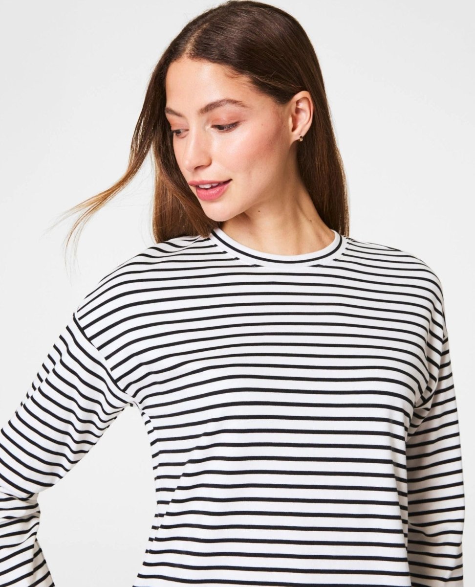 AirEssentials Side Slit Top Pier Stripe - PINK ARROWS