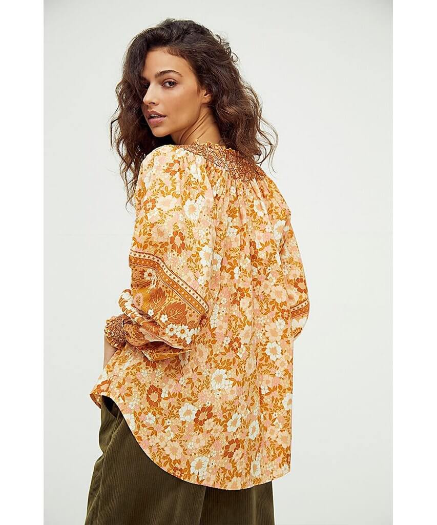 Annie Blouse Peach - PINK ARROWS