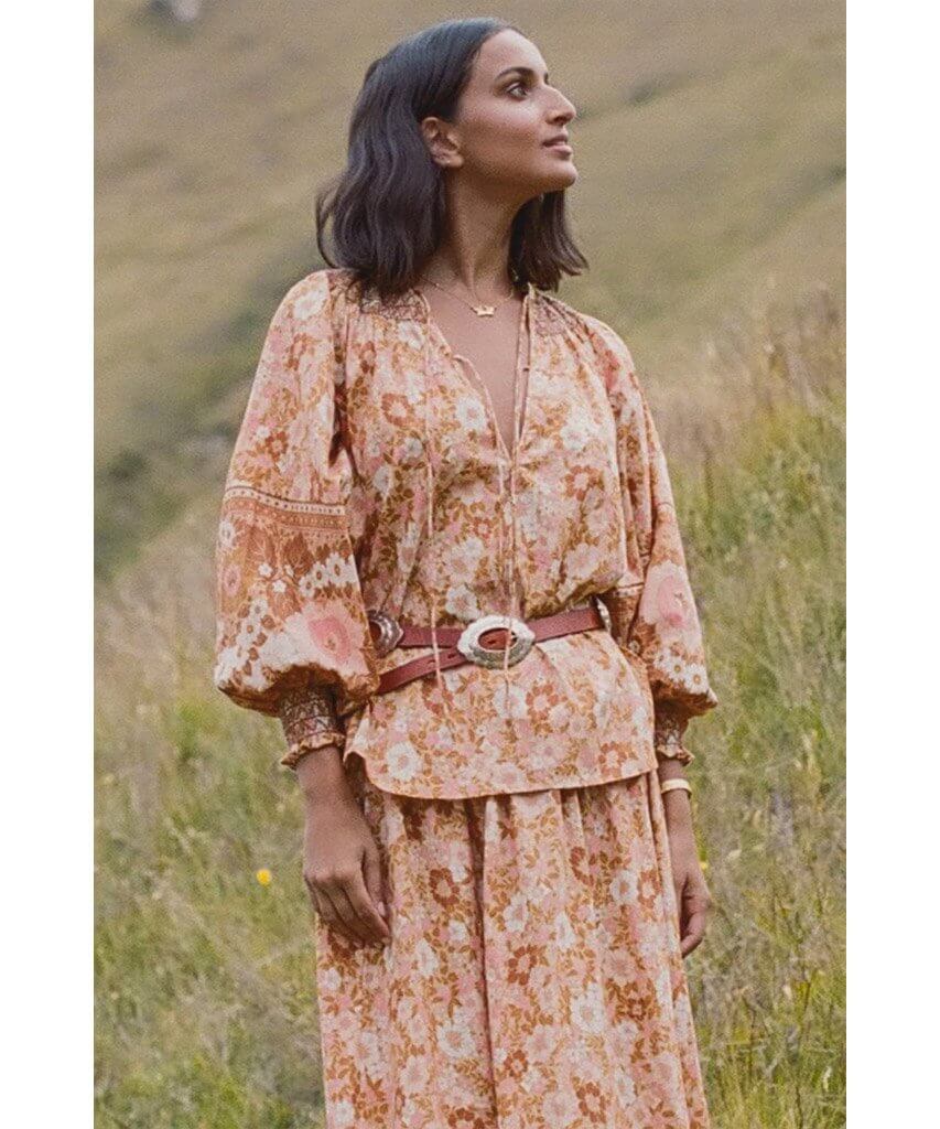 Annie Blouse Peach - PINK ARROWS