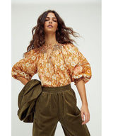 Annie Blouse Peach - PINK ARROWS