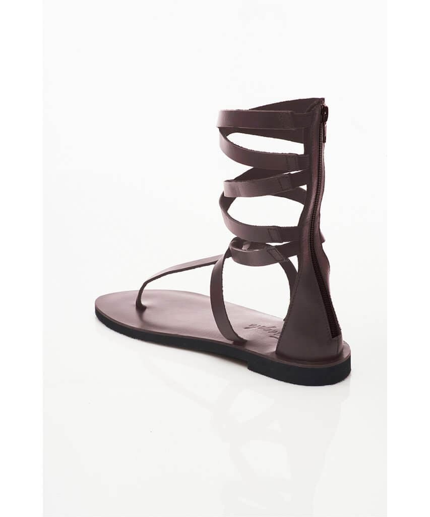 Anya Wrap Sandal Oxblood - PINK ARROWS