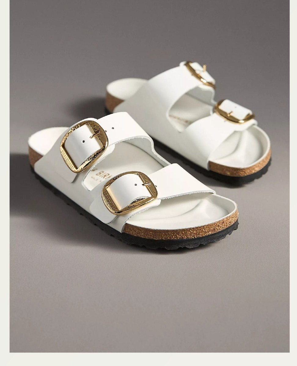 Arizona Big Buckle High Shine Antique White - PINK ARROWS