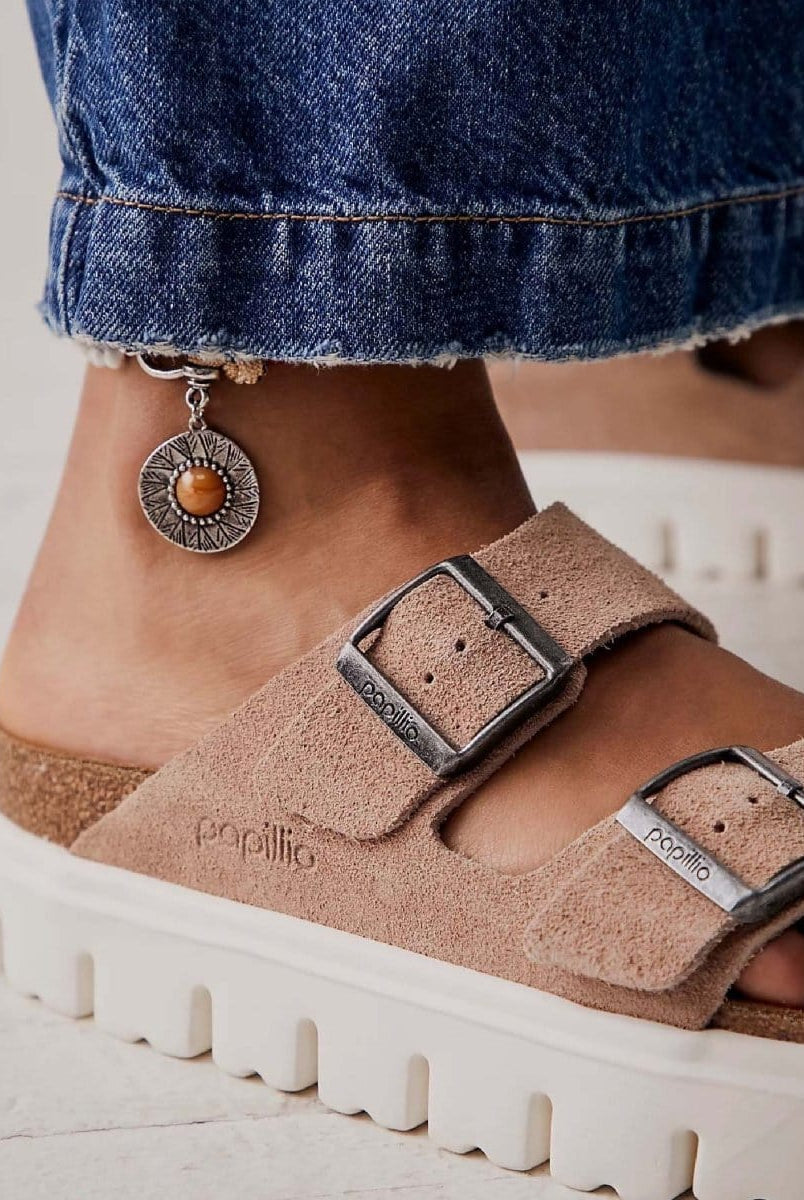 Arizona Chunky Birkenstock Sandals Warm Sand - PINK ARROWS