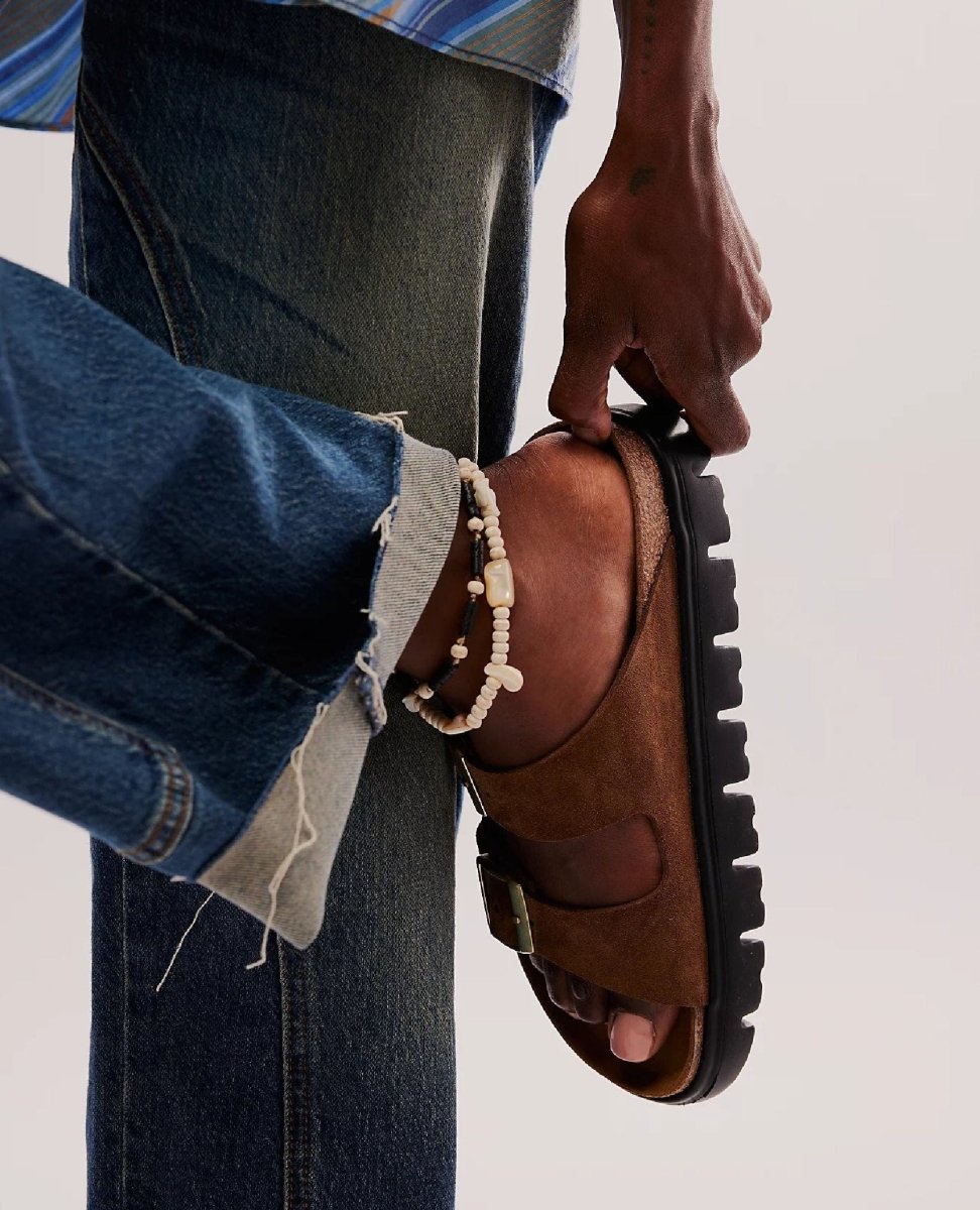 Arizona Chunky Dark Tea Suede - PINK ARROWS