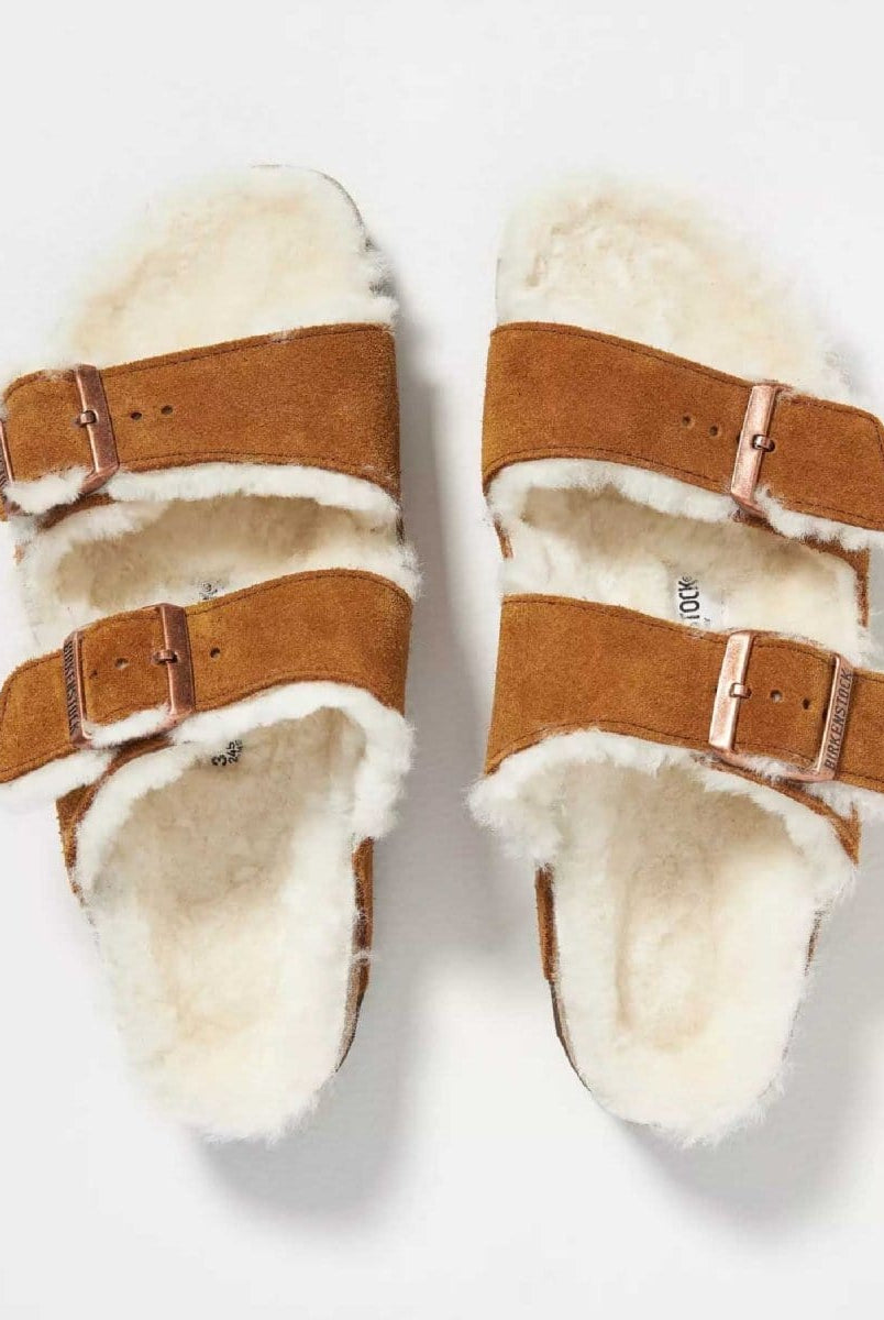 Arizona Cozy Shearling Suede Leather Mink - PINK ARROWS