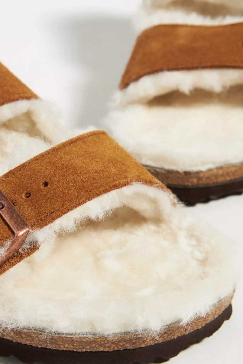 Arizona Cozy Shearling Suede Leather Mink - PINK ARROWS