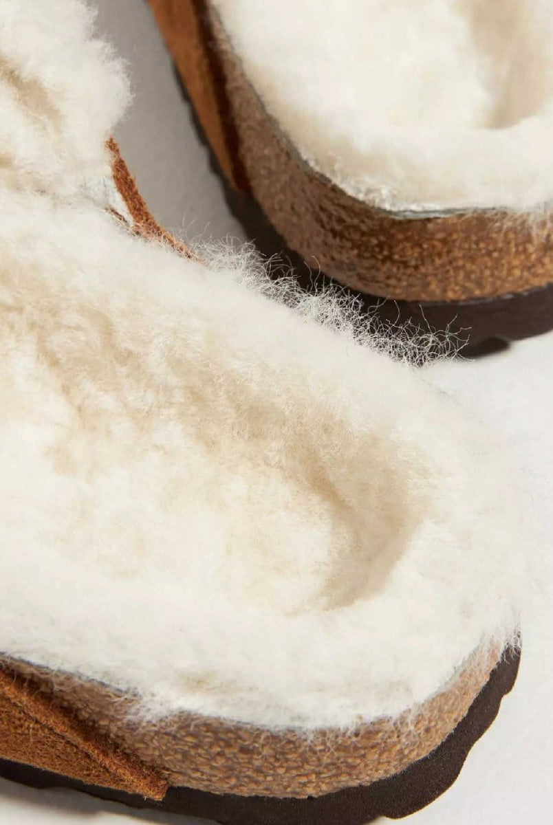 Arizona Cozy Shearling Suede Leather Mink - PINK ARROWS