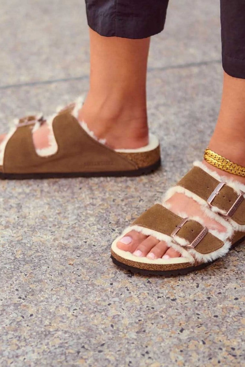 Arizona Cozy Shearling Suede Leather Mink - PINK ARROWS