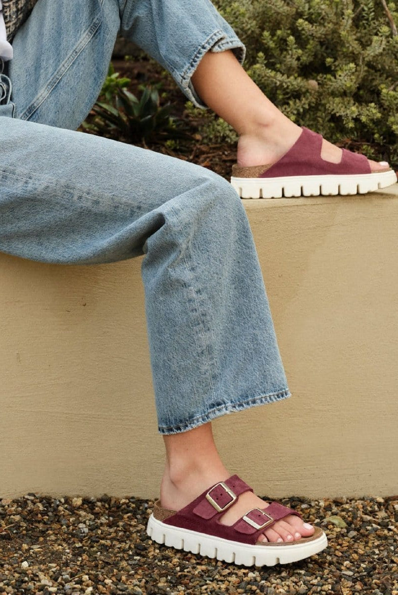 Arizona Platform Suede Berry Crush - PINK ARROWS