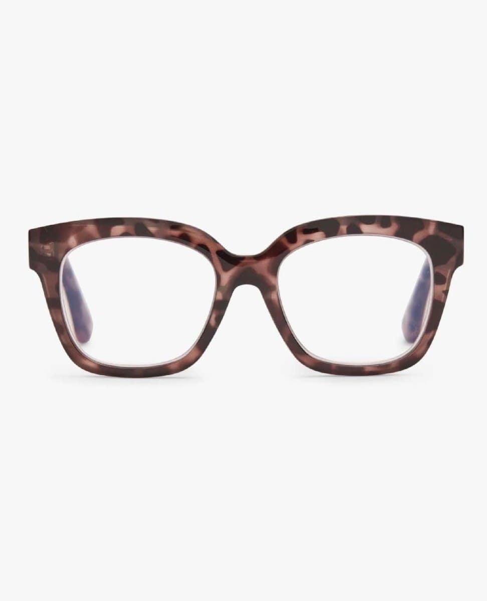 Ava Beige Tortoise Blue Light Reading Glasses 2.0 - PINK ARROWS