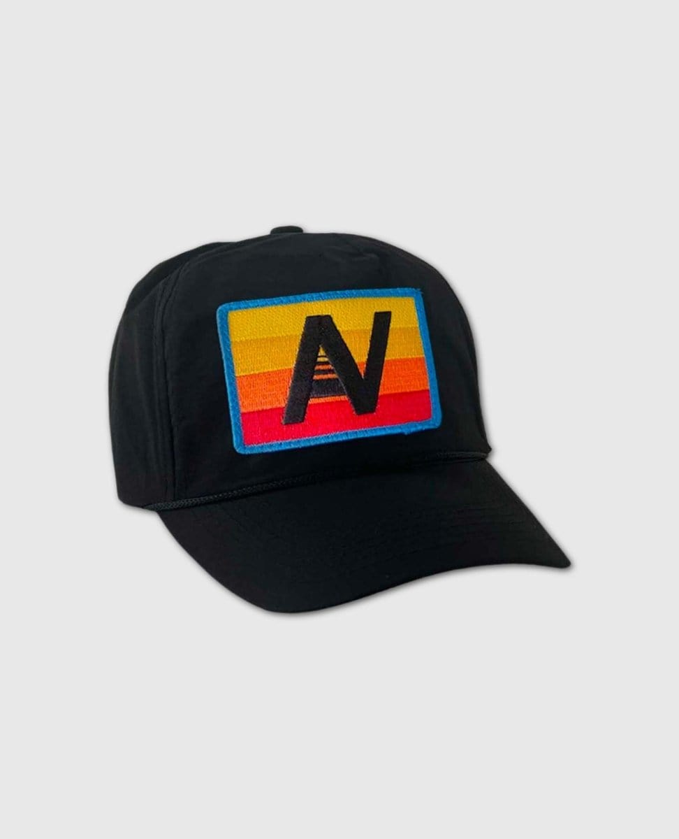Aviator Nation Logo Low Rise Trucker Hat Black - PINK ARROWS