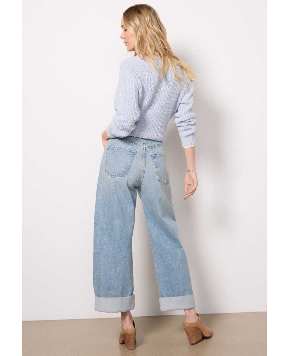 Ayla Baggy Cuffed Crop Skylights - PINK ARROWS