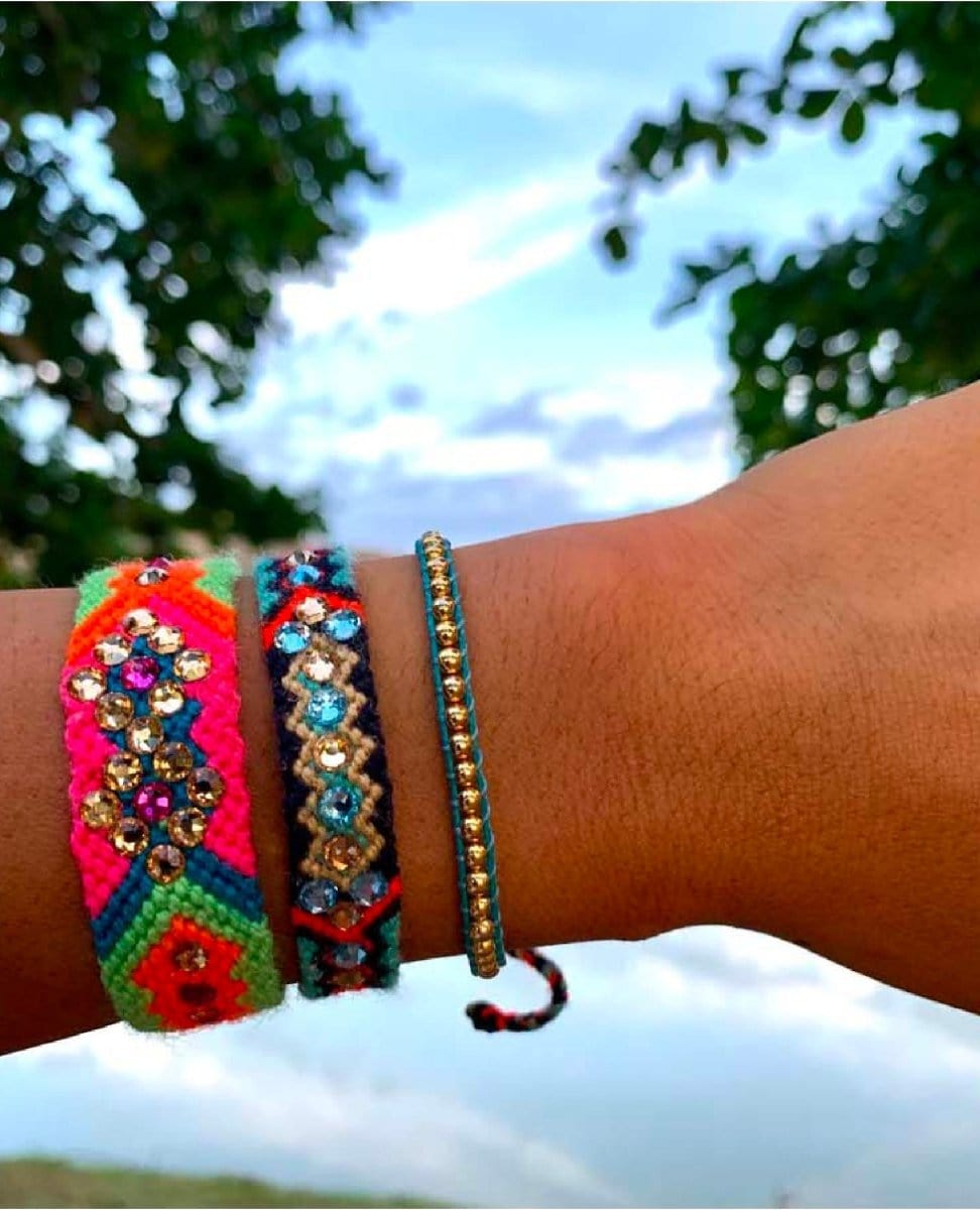 Be The Change Friendship Bracelet Blue Navy - PINK ARROWS