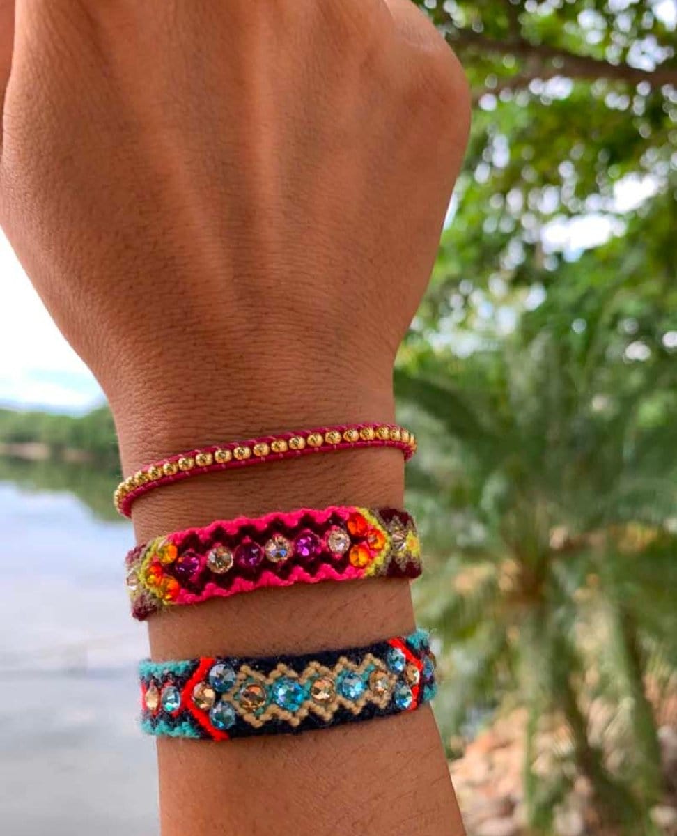 Be The Change Friendship Bracelet Blue Navy - PINK ARROWS