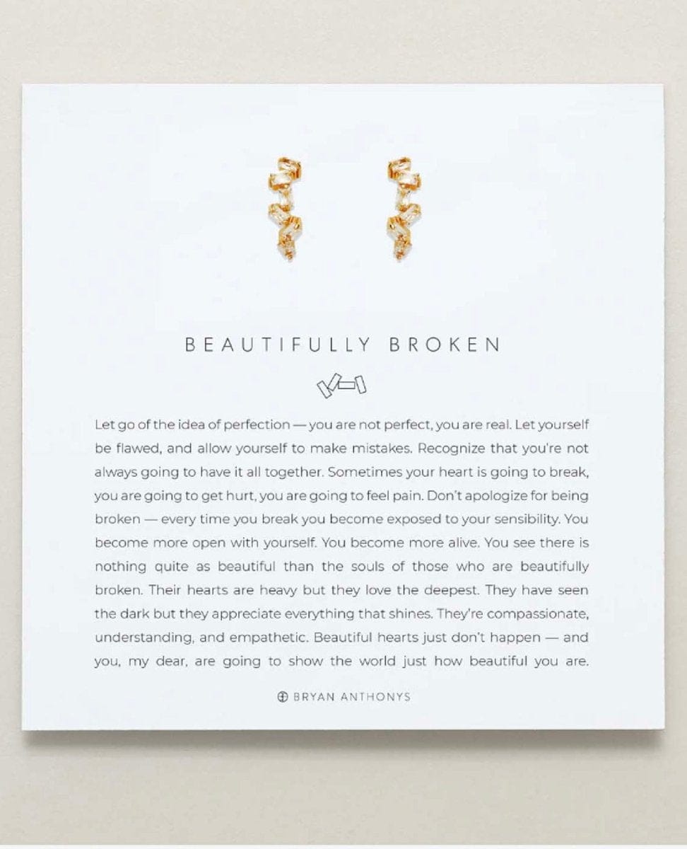 Beautifully Broken Hoop Earrings 14k Gold - PINK ARROWS