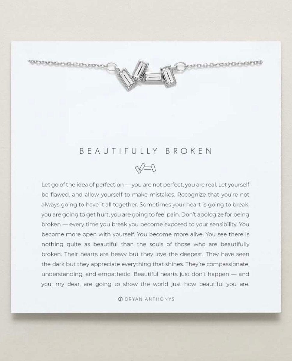 Beautifully Broken Necklace Silver - PINK ARROWS