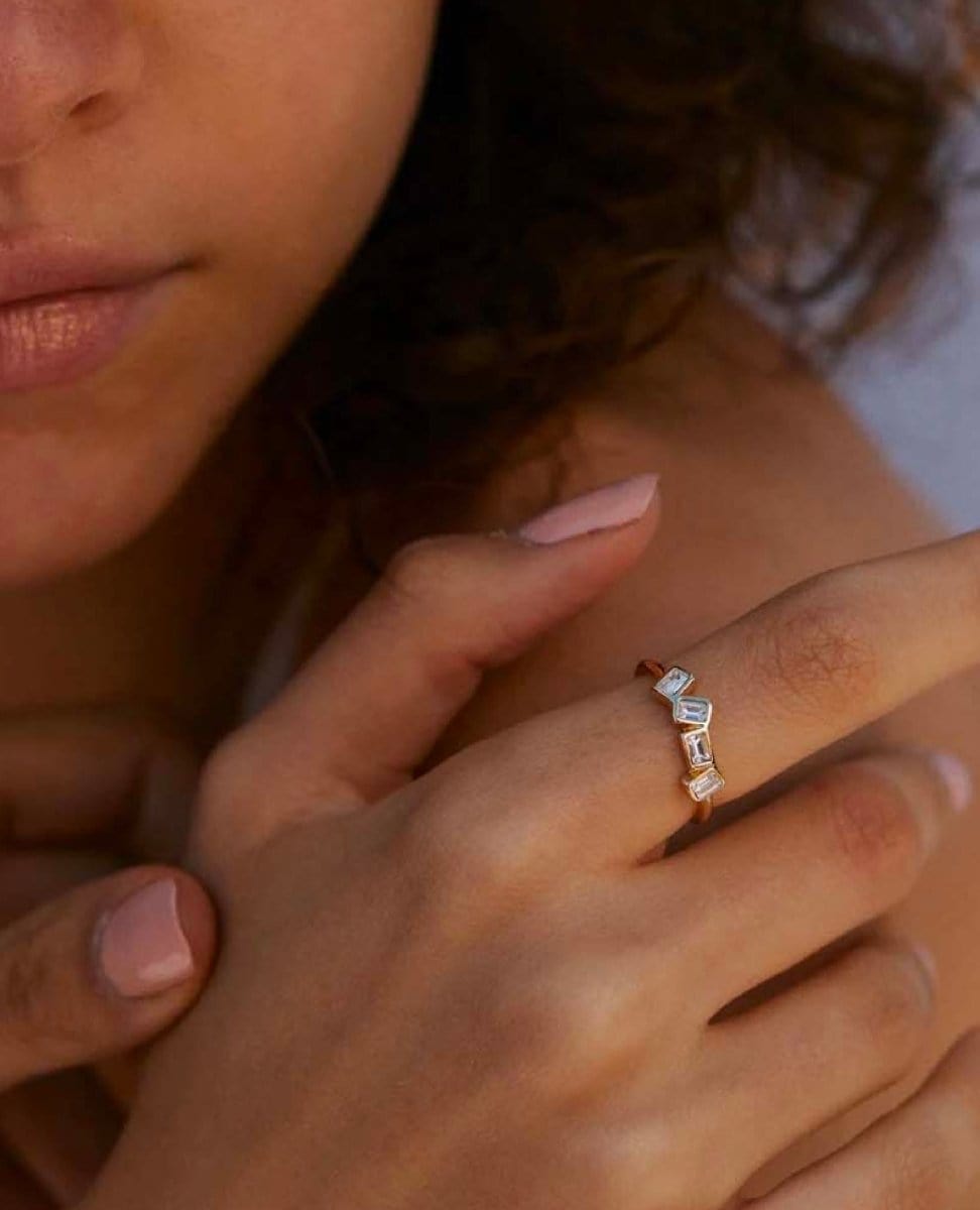 Beautifully Broken Ring Gold - PINK ARROWS
