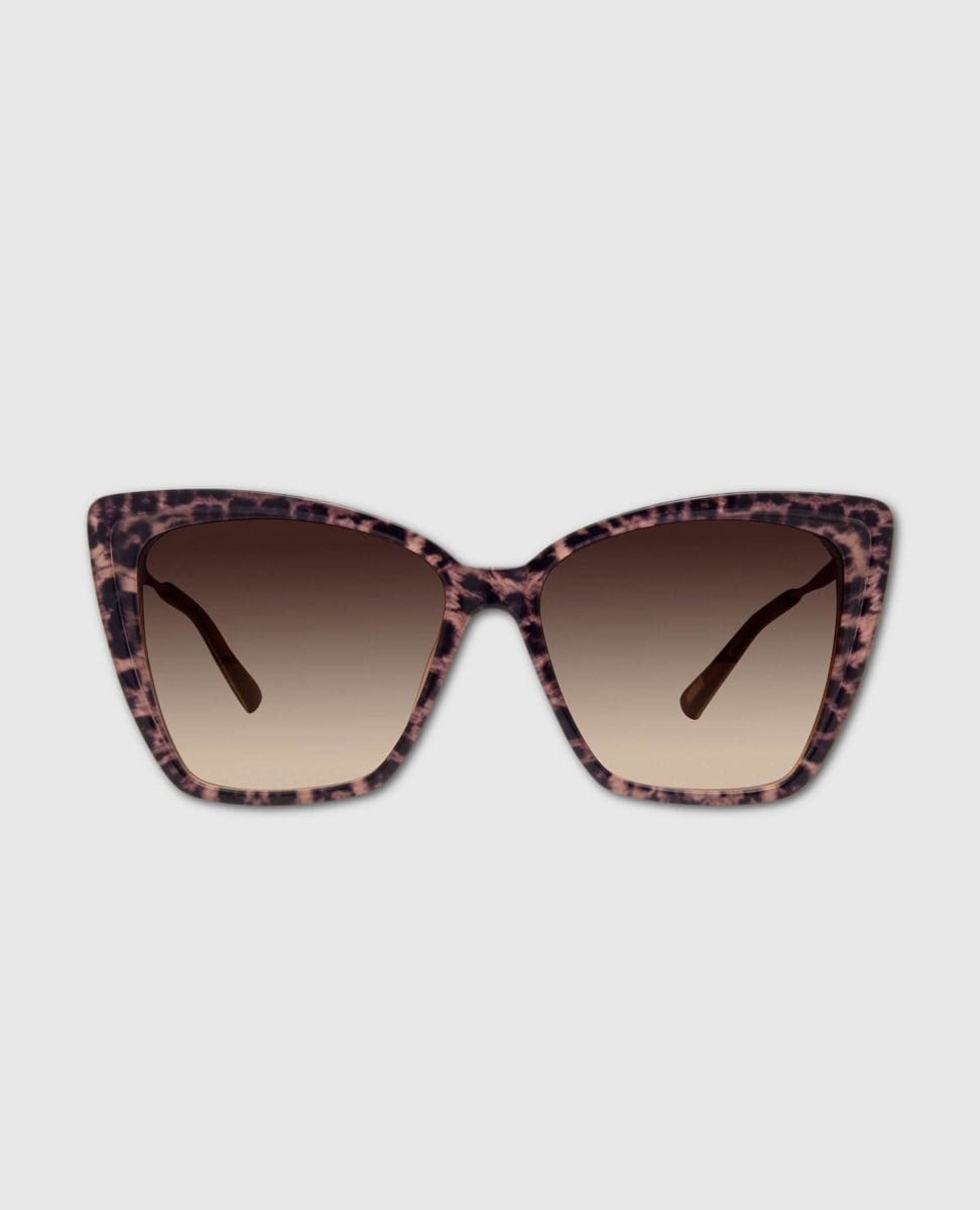 Becky II Leopard Tortoise Brown Gradient Sunglasses - PINK ARROWS