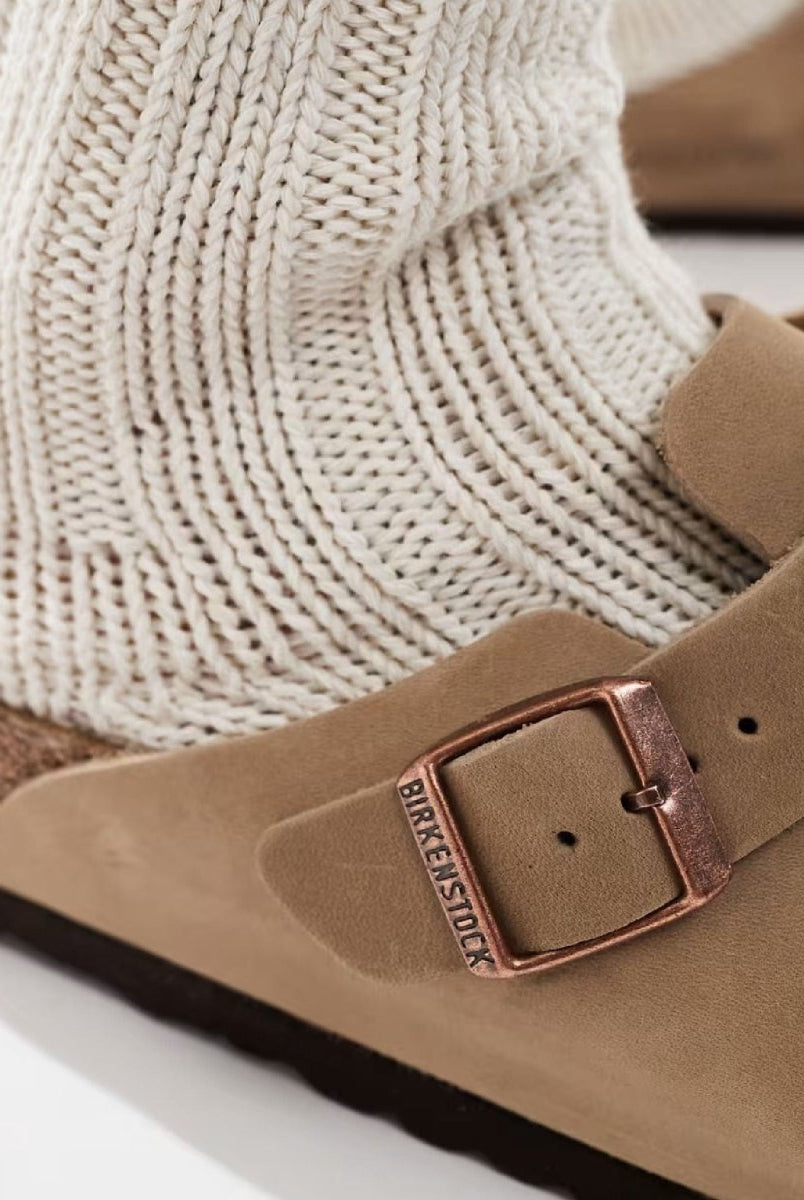Birkenstock Leather Tobacco Brown Boston - PINK ARROWS