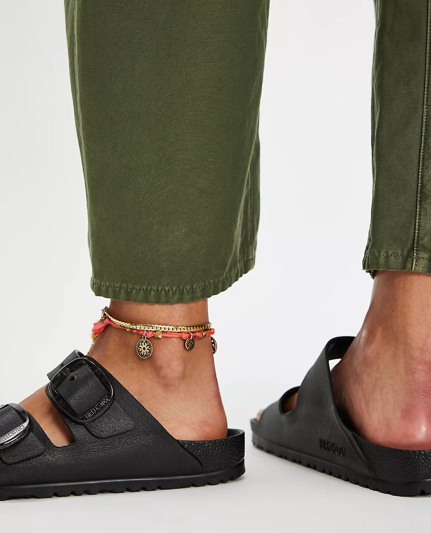 Eva Arizona Big Buckle Black Sandal