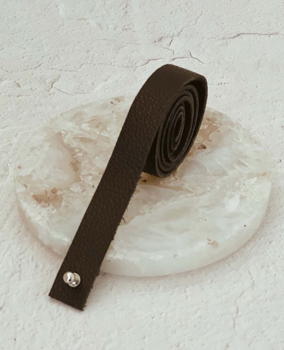 Black Leather Hat Band - PINK ARROWS