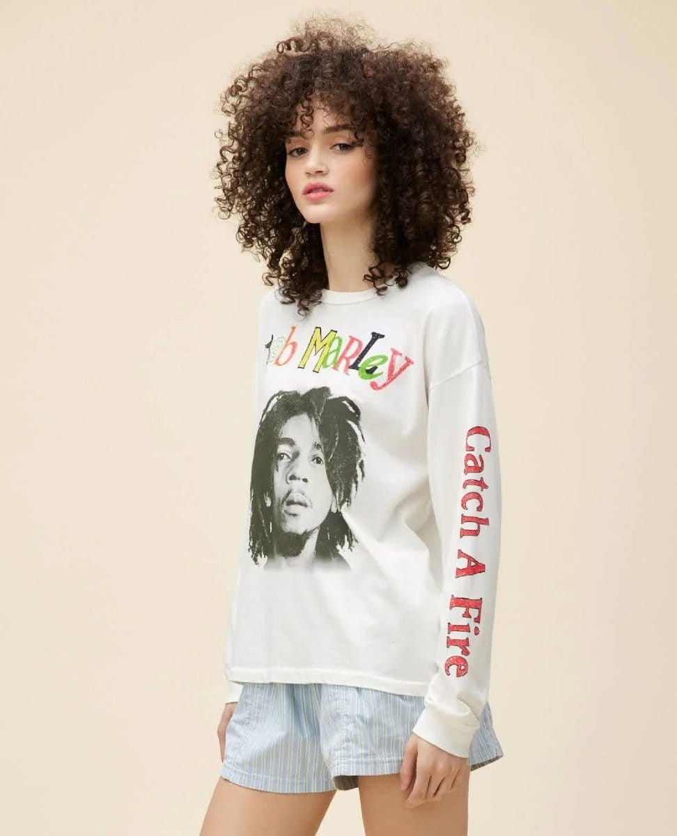 Bob Marley Catch A Fire Long Sleeve - PINK ARROWS