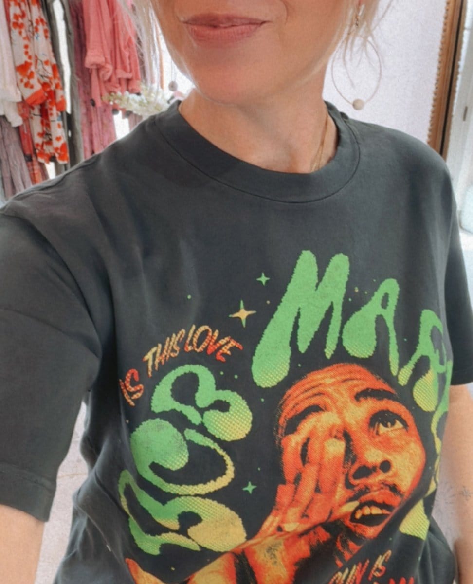 Bob Marley Is This Love Tee - PINK ARROWS