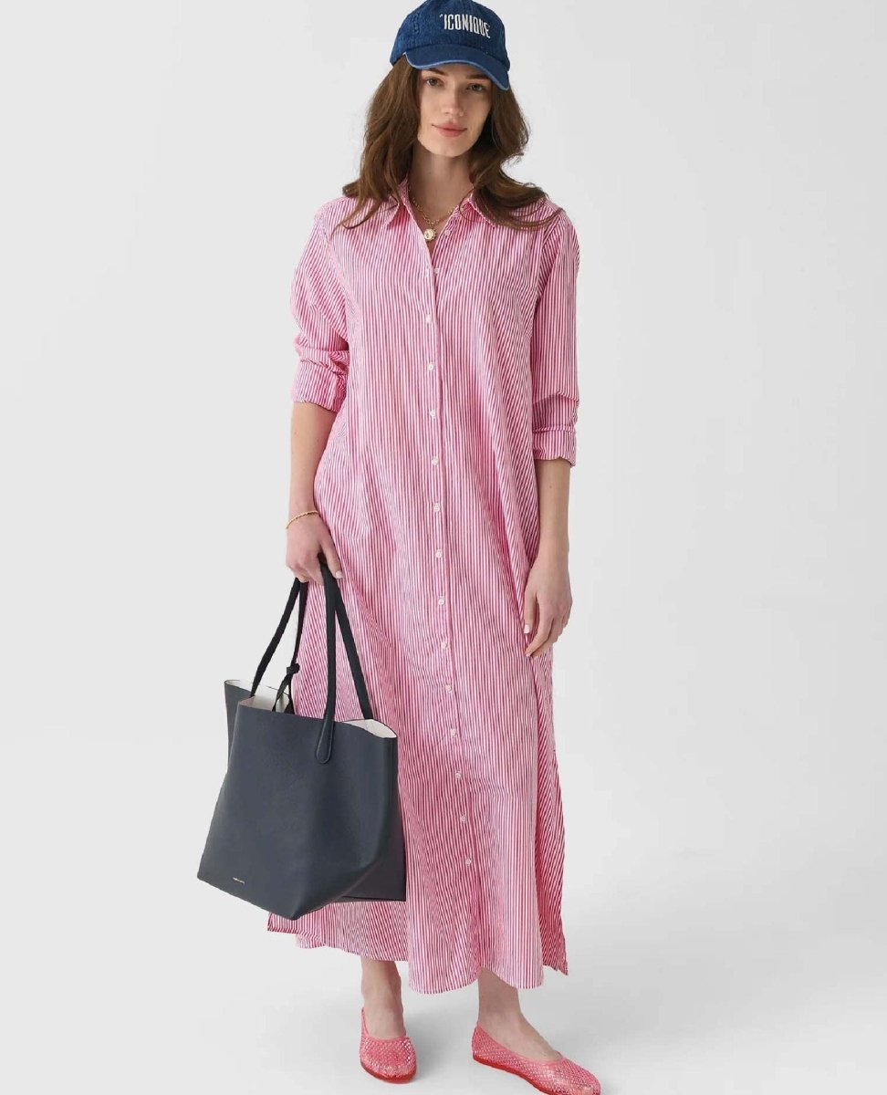Boden Shirt Dress Berry Pink - PINK ARROWS