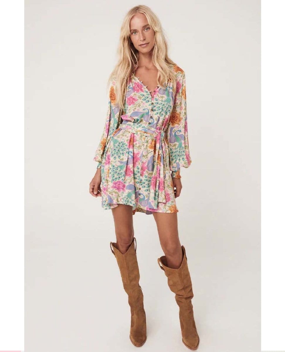 Bohème Mini Dress Spring - PINK ARROWS