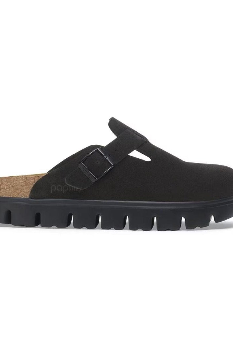 Boston Chunky Black Suede - PINK ARROWS