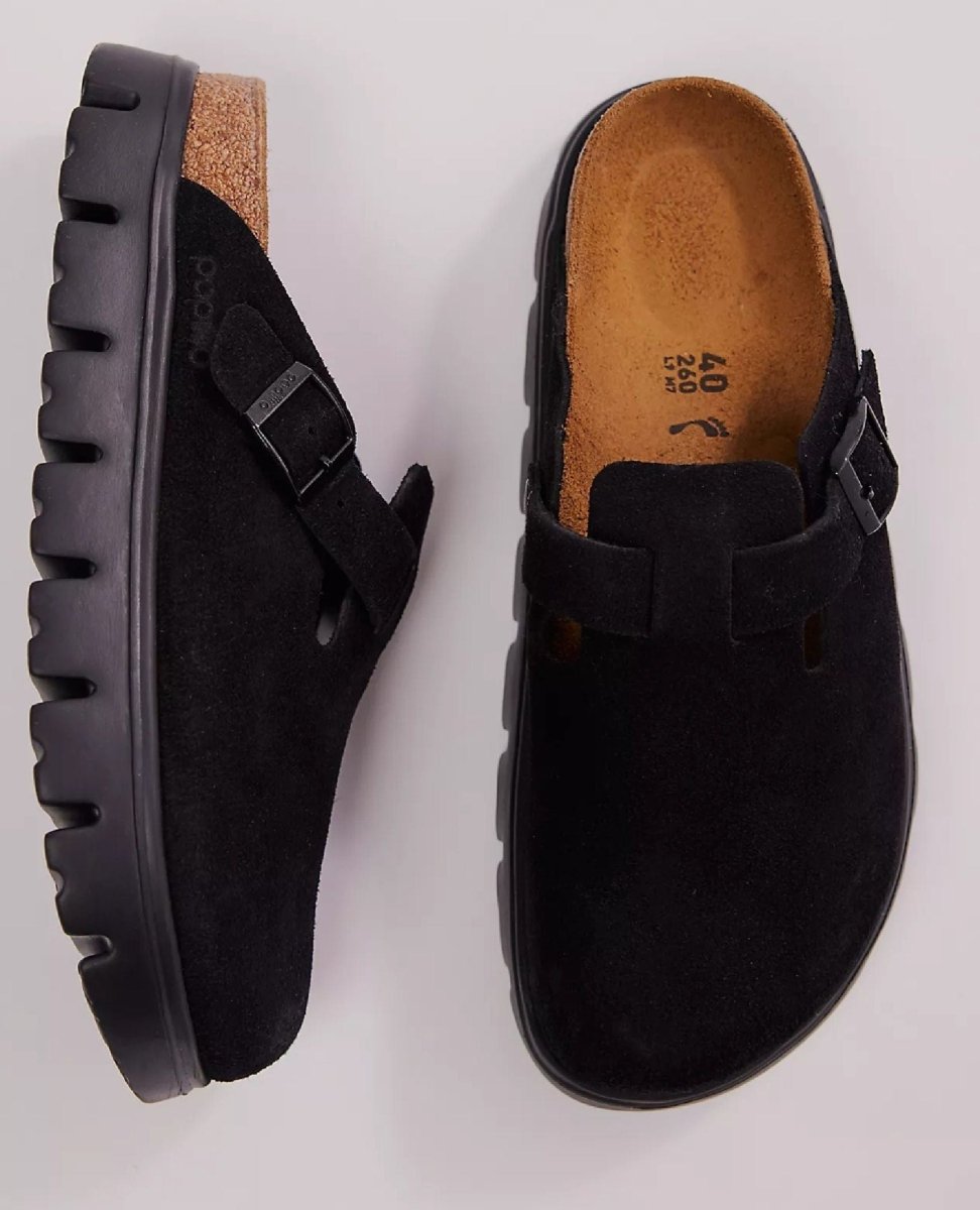 Boston Chunky Black Suede - PINK ARROWS