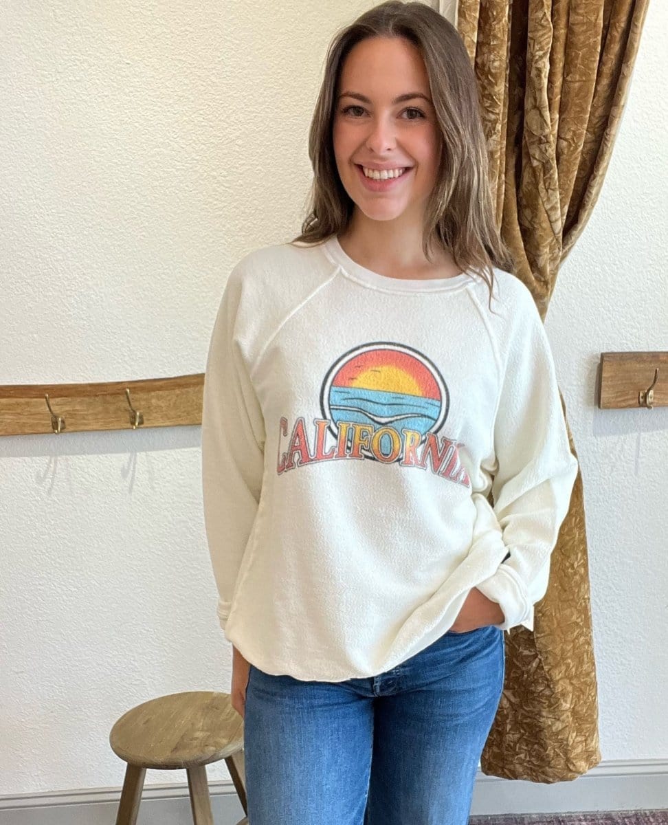 California Sun Cream Vintage Sweatshirt - PINK ARROWS