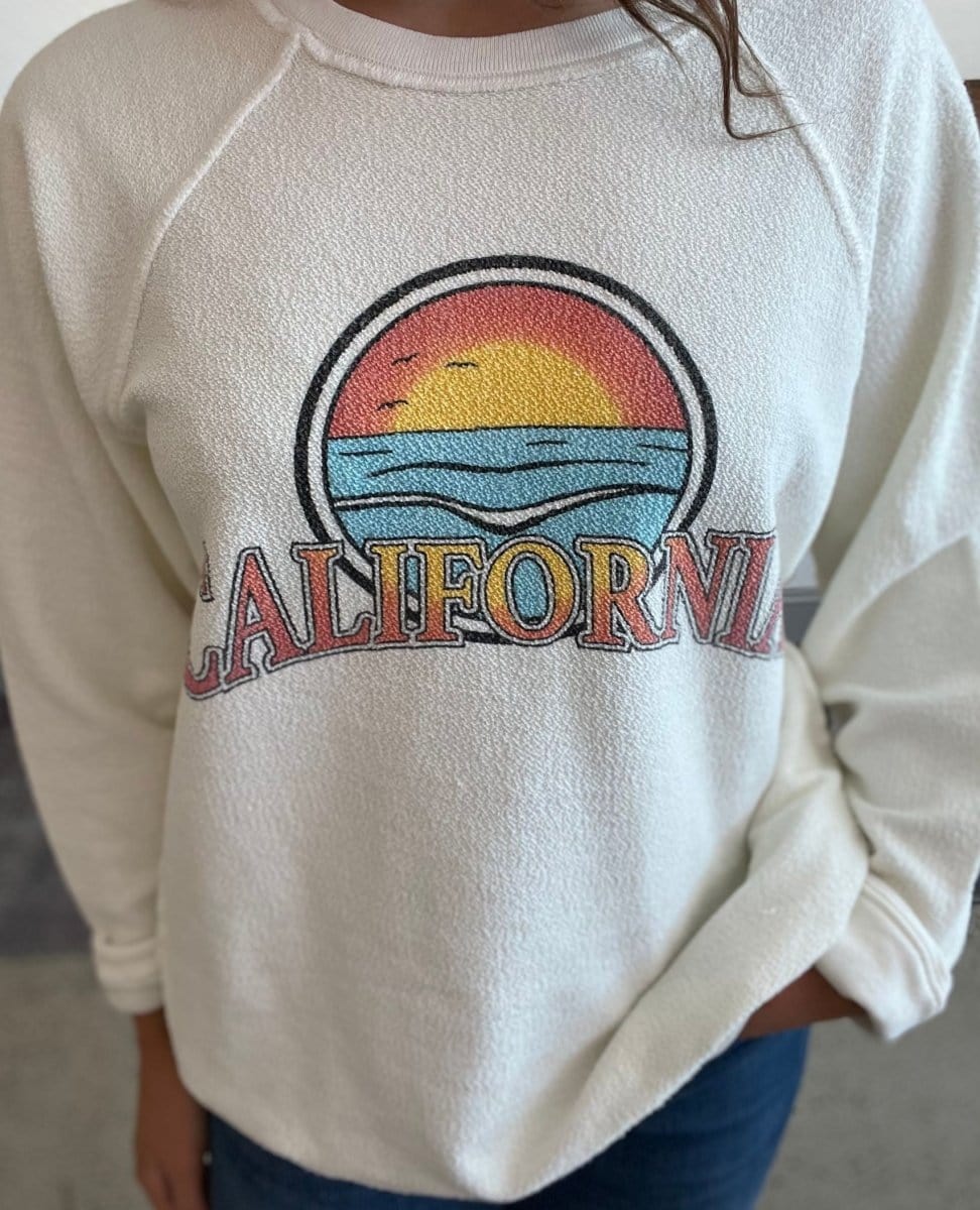 California Sun Cream Vintage Sweatshirt - PINK ARROWS