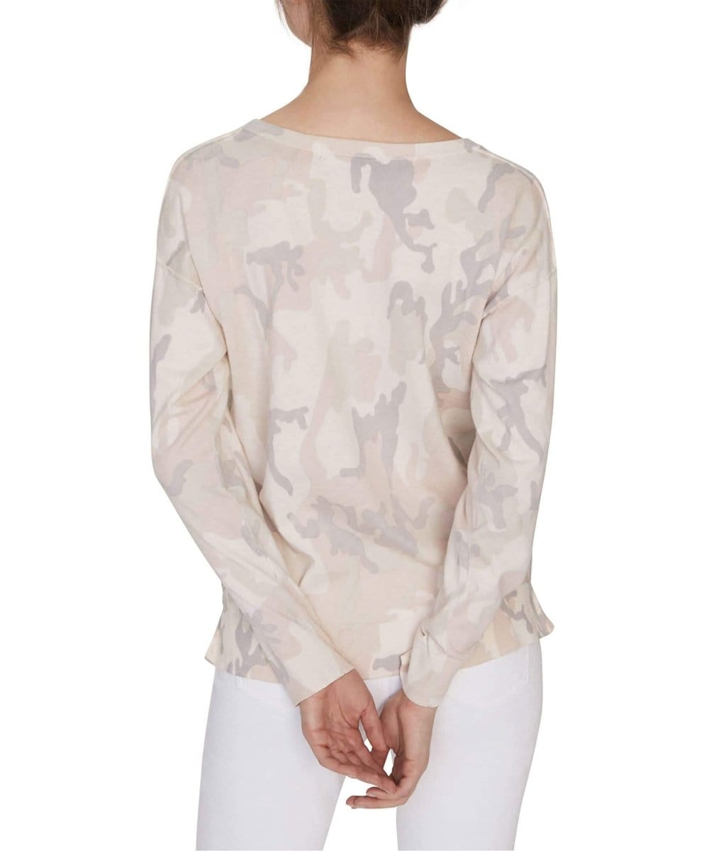 Camo One Pocket Sweater, Charm - PINK ARROWS