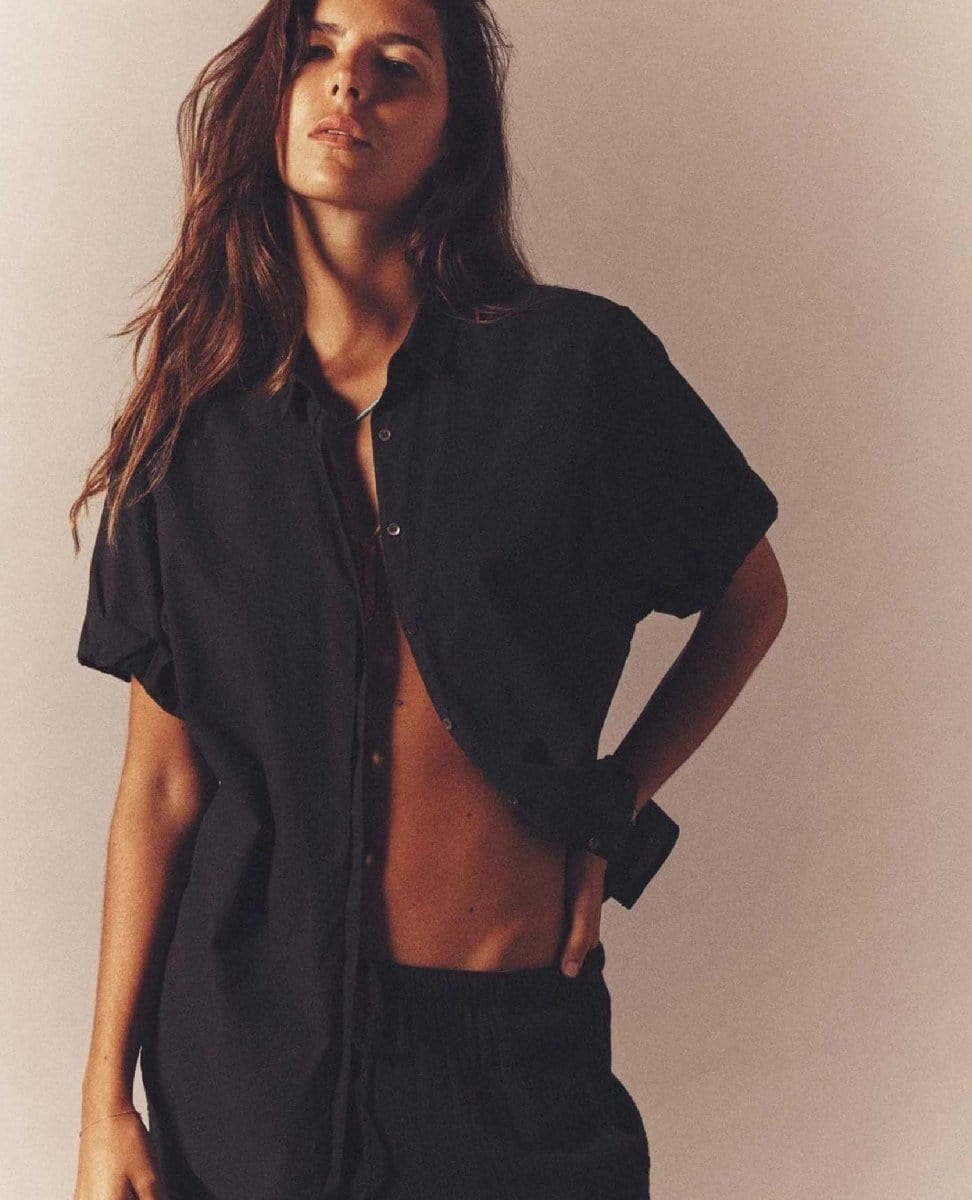 Channing Shirt Black - PINK ARROWS