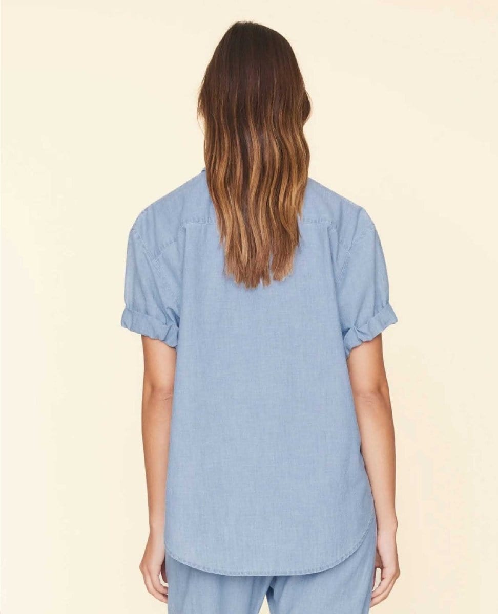 Channing Shirt Dusty Blue - PINK ARROWS