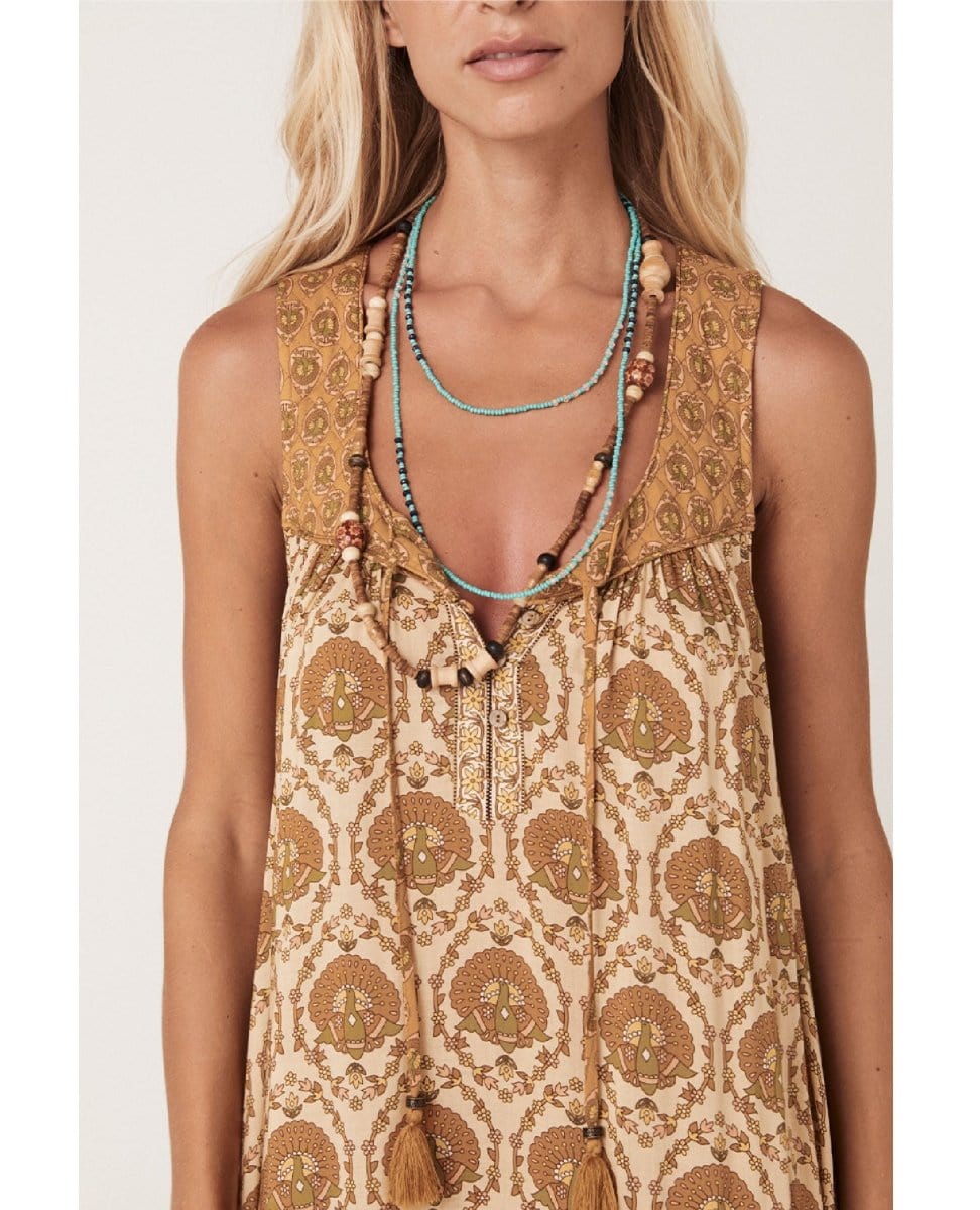 Chateau Maxi Sundress Champagne - PINK ARROWS