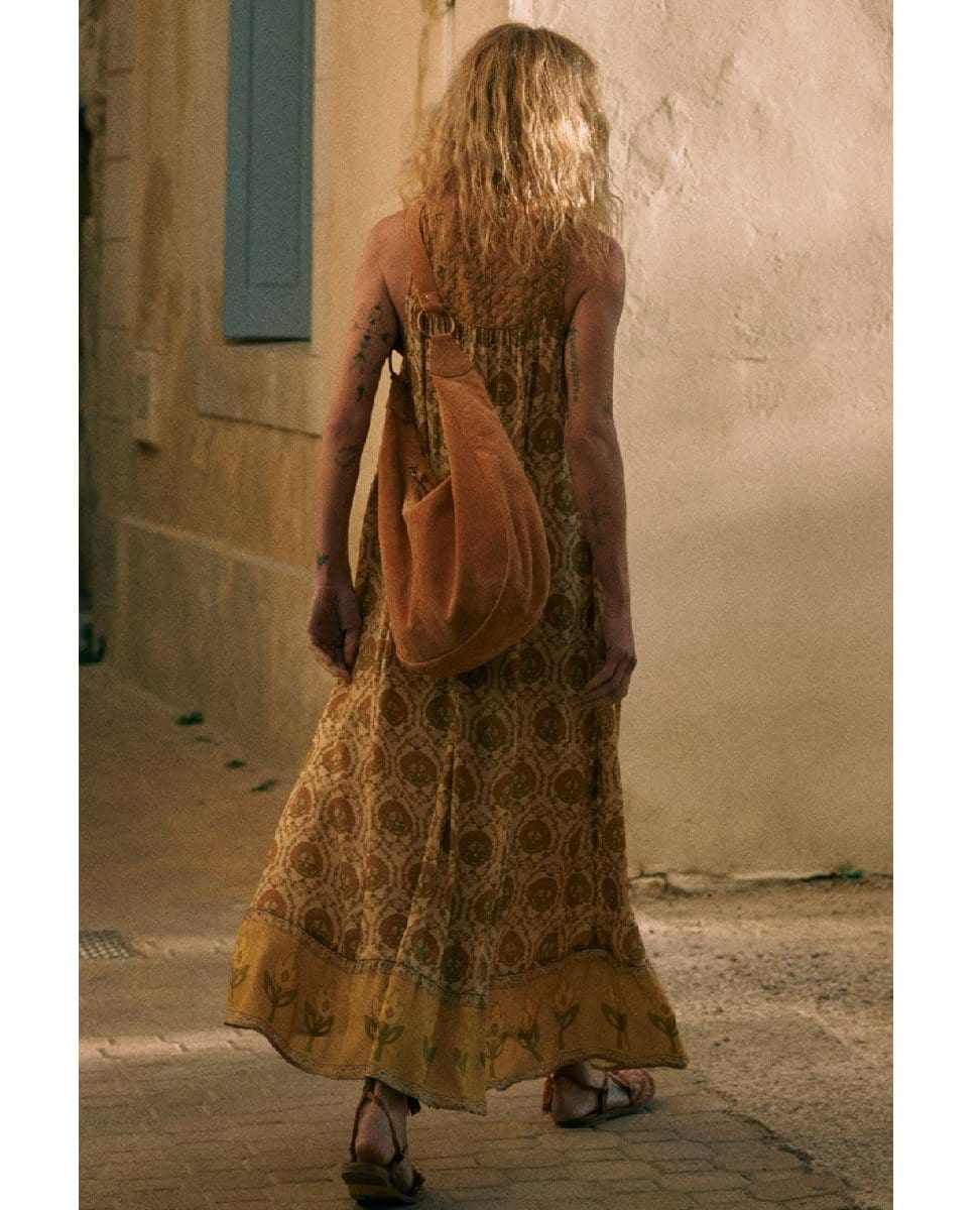 Chateau Maxi Sundress Champagne - PINK ARROWS