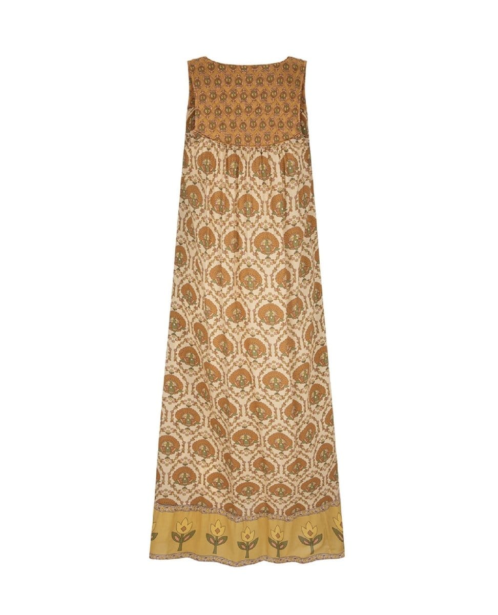 Chateau Maxi Sundress Champagne - PINK ARROWS