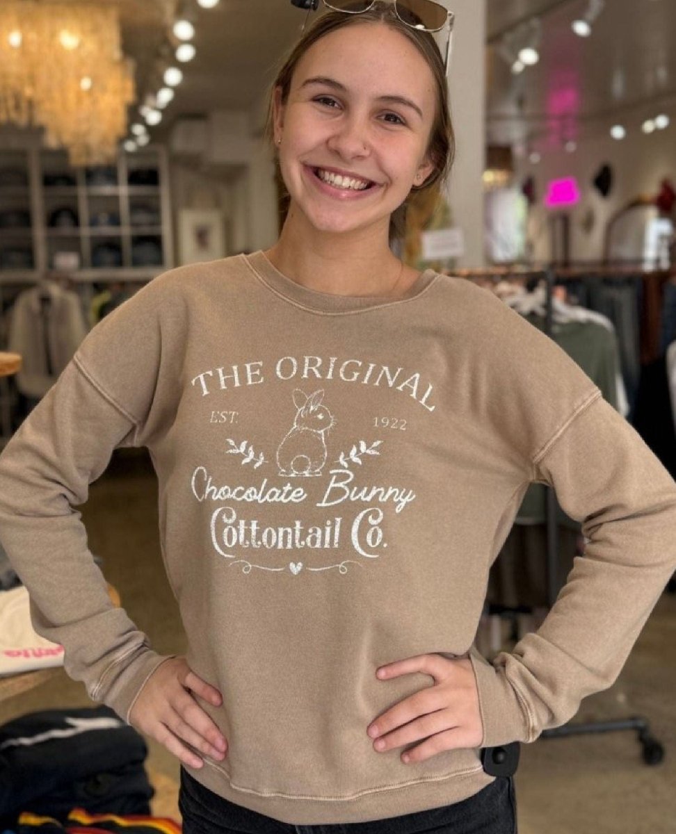 Chocolate Bunny Sweatshirt - PINK ARROWS