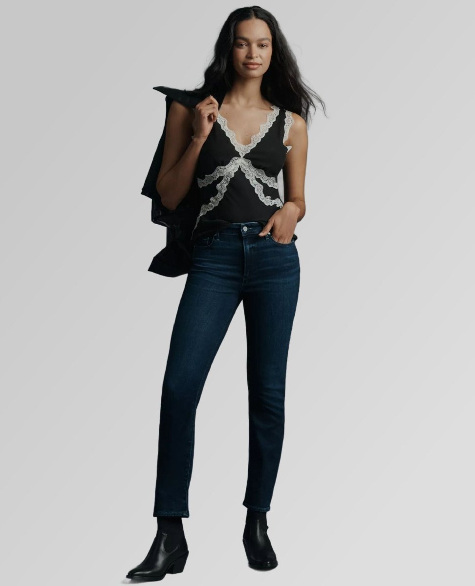 Cindy High Rise Straight Praline - PINK ARROWS