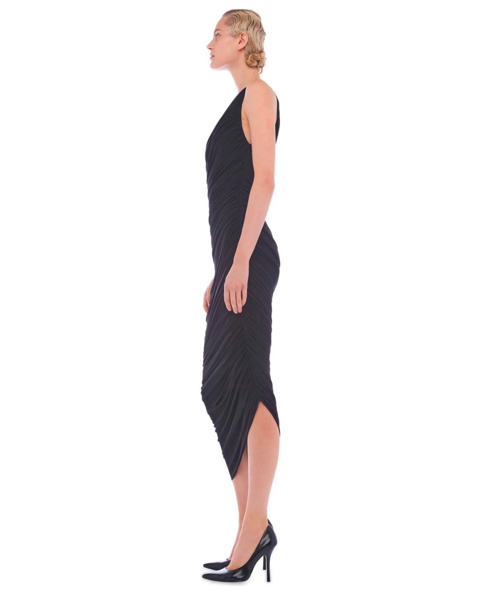 Classic Diana Midi Black Dress - PINK ARROWS