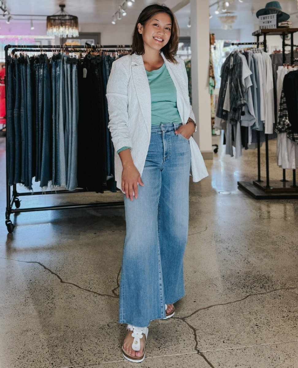Classic Elegance White Blazer - PINK ARROWS