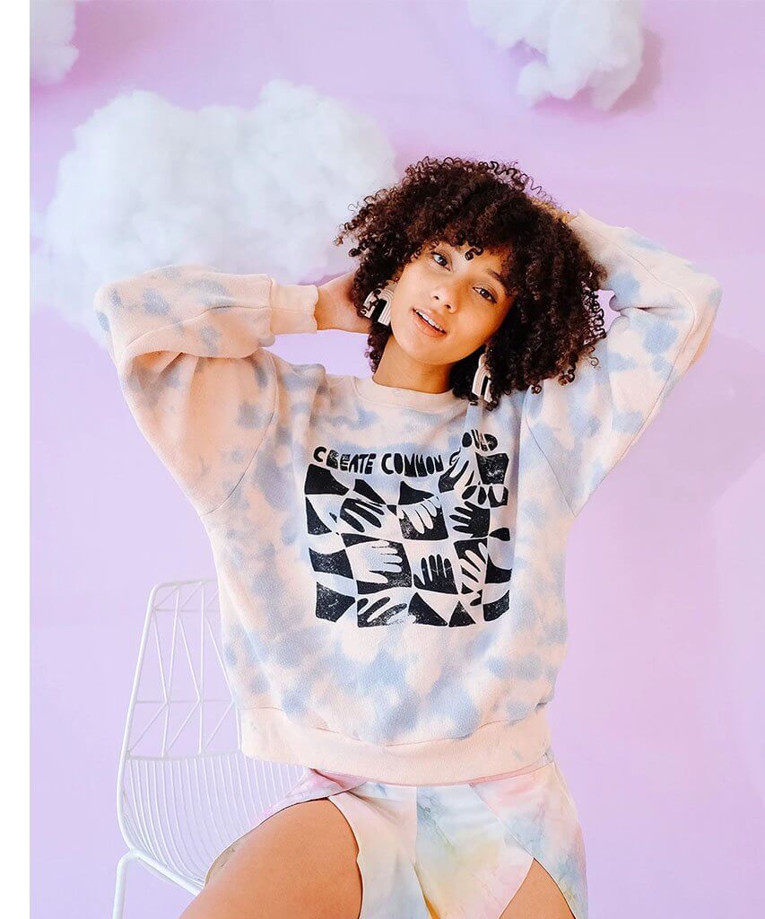 Create Common Ground Soft Haze Tie Dye - PINK ARROWS