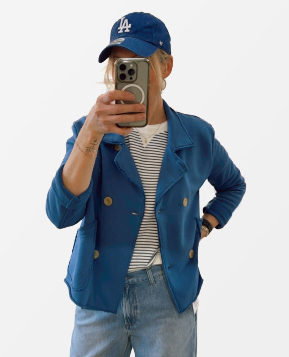Crop Belfast Peacoat Blue Bird - PINK ARROWS