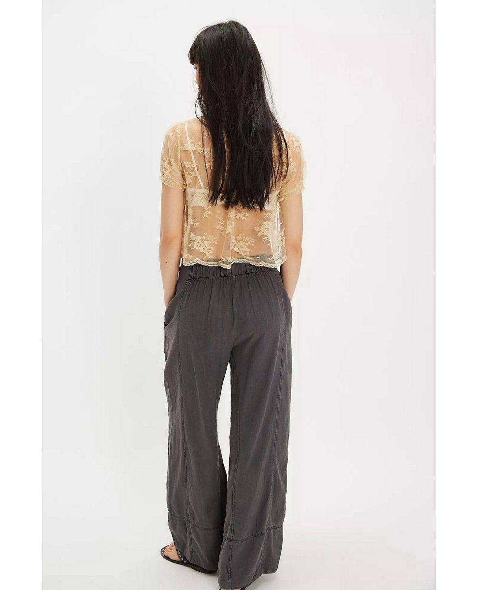 Days End Linen Pants Black - PINK ARROWS