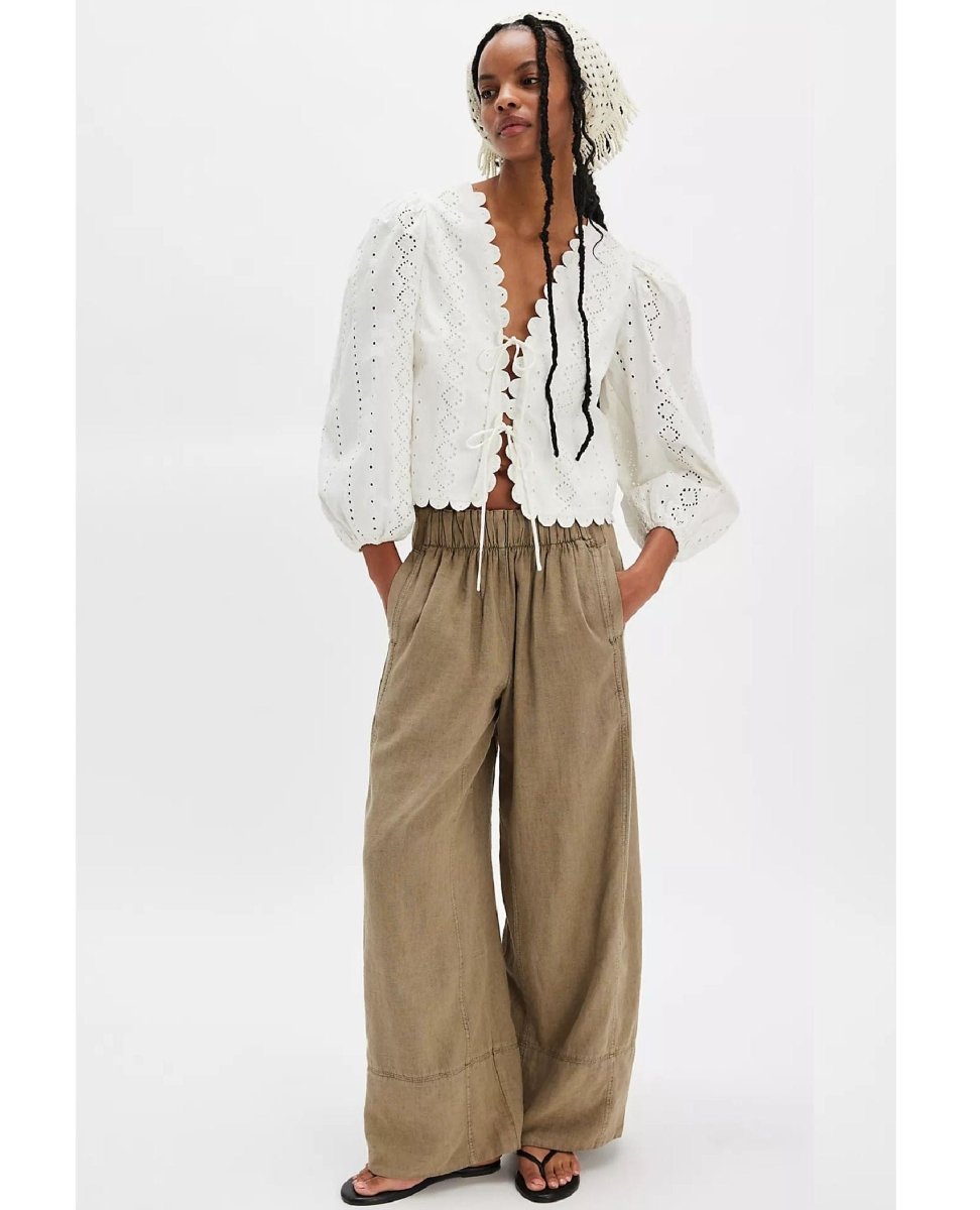 Days End Linen Pants Caiman - PINK ARROWS