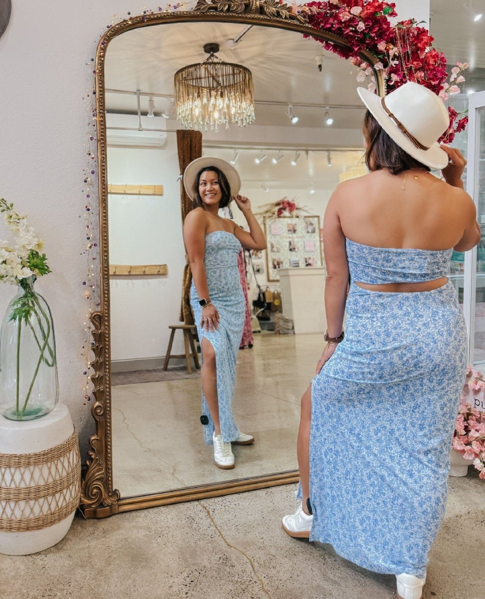 Demi Midi Dress Meadow - PINK ARROWS